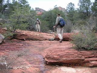 Sedona -- Secret Canyon hike -- slot canyon -- Jim and Gini