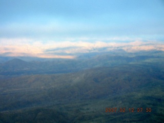 aerial -- mountains and clouds