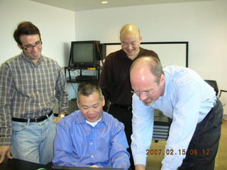 2177 62f. SAP Chicago -- Chris, Dan, Ben, and Gregg trying to get a PC to work
