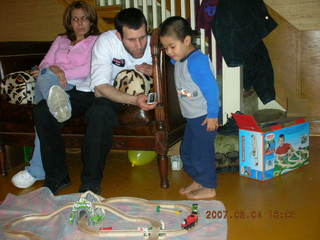 270 634. Gaby's fourth birthday -- Jenny, Eric, Gaby