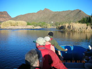 Salt River rafting trip - horses with riders