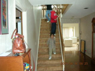 - Gaby, Ben on the stairs