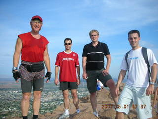 Camelback Hike - Adam, Paulo, Marcus, Guilherme - summit