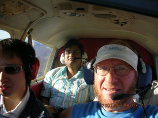 Jack, Anirban, Adam flying in N4372J