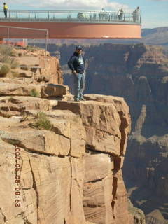 16 656. Anirban and Skywalk at Grand Canyon West