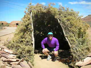 Adam in teepee at Grand Canyon West