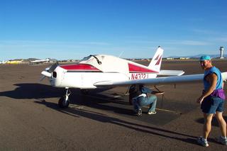 Jack, Anirban, Adam flying in N4372J