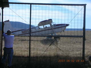 Young -- Chapman Ranch Airport - wind sock circle in rocks