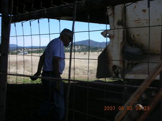 Young -- Chapman Ranch Airport - working on the hangar