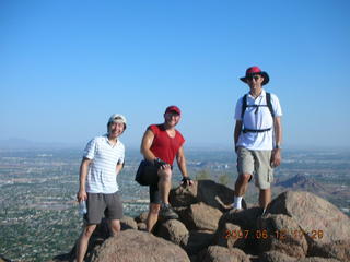 Camelback Hike - Echo Canyon side - summit - Jack, Adam, Mike