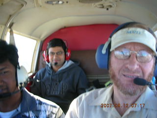 Sudhakar, Deepesh, and Adam flying in N4372J