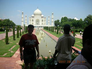 47 69e. Taj Mahal pool and reflected main building