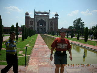 51 69e. Taj Mahal entrance in distance - Adam
