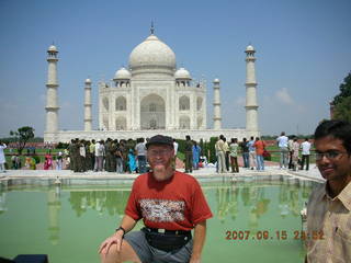 55 69e. Taj Mahal pool, main building - Adam