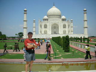 57 69e. Taj Mahal pool, main building - Adam