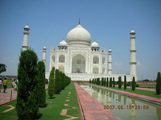 Taj Mahal pool and reflected main building