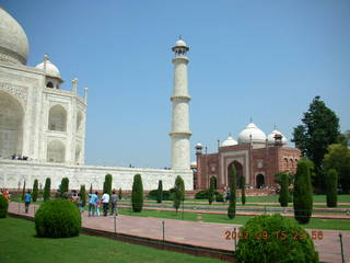 61 69e. Taj Mahal lawn, main building, residence