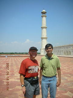 65 69e. Taj Mahal spire - Adam, Sudhir