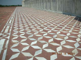 66 69e. Taj Mahal patterned rock walkway