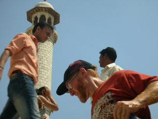 71 69e. Taj Mahal spire - Adam and others