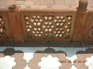 131 69e. Taj Mahal patterned walkway and wall