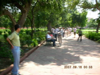Taj Mahal lawn and walk path