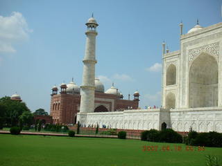 Taj Mahal spire and main building