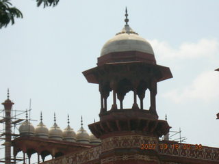 Taj Mahal spire and main building