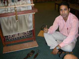Agra - craftsmen making inlaid marble
