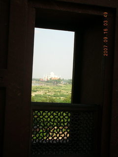 235 69e. Agra Fort - Taj Mahal in the distance