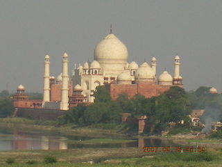 238 69e. Agra Fort - Taj Mahal in the distance