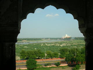242 69e. Agra Fort - Taj Mahal in the distance