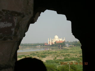 243 69e. Agra Fort - Taj Mahal in the distance