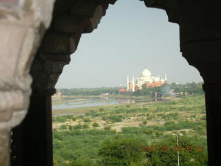 244 69e. Agra Fort - Taj Mahal in the distance