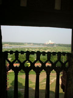245 69e. Agra Fort - Taj Mahal in the distance