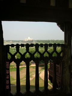 246 69e. Agra Fort - Taj Mahal in the distance