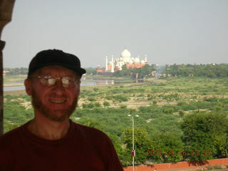 253 69e. Agra Fort - Taj Mahal in the distance - Adam