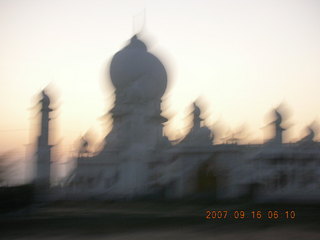 305 69e. blurry temple coming back from agra