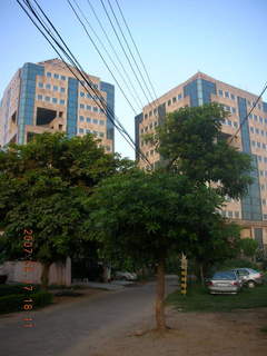 morning run, Gurgaon, India - nice apartment buildings