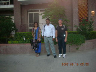 Nalida, Ravi, Adam in Gurgaon, India