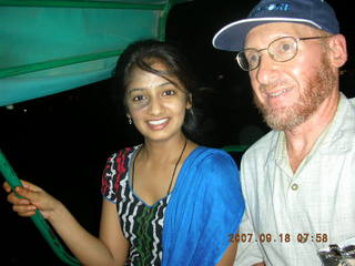 28 69f. Nalida and Adam in a rickshaw in Gurgaon, India