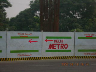 contruction on new Delhi Metro, Gurgaon, India