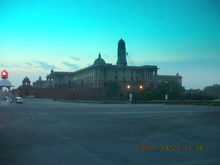 256 69j. government buildings at dusk, Delhi