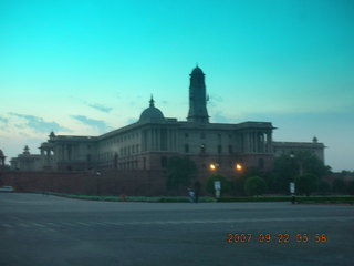 257 69j. government buildings at dusk, Delhi