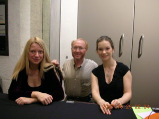 Valentina Lisitsa, Adam, Hilary Hahn - after the concert