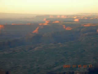 2 6bf. aerial - Canyonlands at dawn