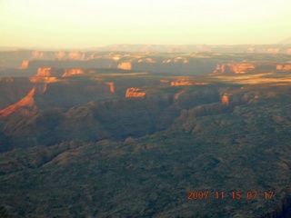 4 6bf. aerial - Canyonlands at dawn