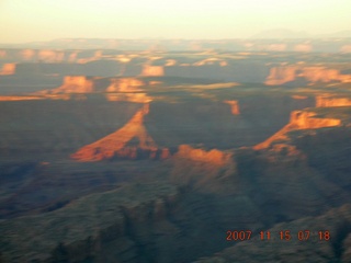 5 6bf. aerial - Canyonlands at dawn
