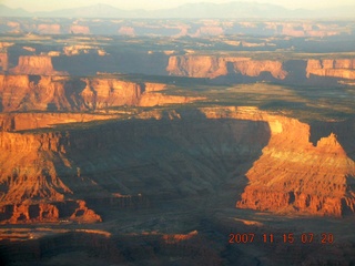 7 6bf. aerial - Canyonlands at dawn