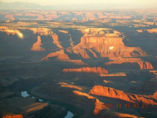 9 6bf. aerial - Canyonlands at dawn